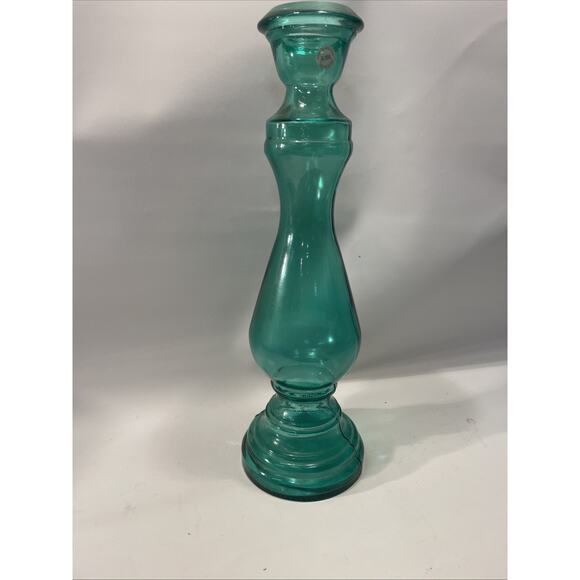 Rare Green Vidrios San Miguel Recycled Glass Decorative Vase Spain 21.5" Tall - Picture 9 of 9